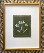 Load image into Gallery viewer, 17”x21” framed pair on handmade olive paper