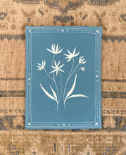 Load image into Gallery viewer, 9”x12” set of 3 on blue paper