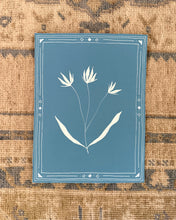 Load image into Gallery viewer, 9”x12” set of 4 on blue paper