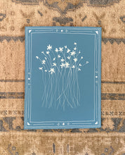 Load image into Gallery viewer, 9”x12” set of 4 on blue paper