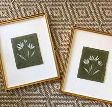 Load image into Gallery viewer, 17”x21” framed pair on handmade olive paper