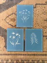 Load image into Gallery viewer, 9”x12” set of 3 on blue paper