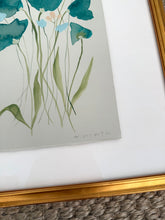 Load image into Gallery viewer, 7.5”x11” floral on soft grey paper - I
