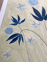 Load image into Gallery viewer, 48”x48” on canvas “Pinstripe Floral IV”
