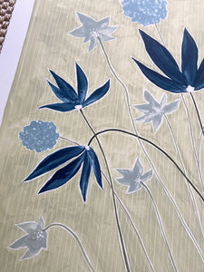 48”x48” on canvas “Pinstripe Floral IV”