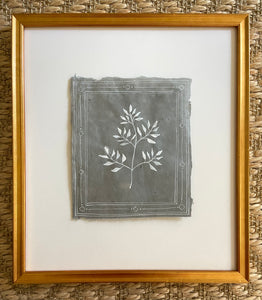 7.5”x9” floral on handmade paper - III