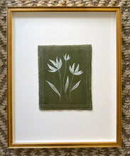 Load image into Gallery viewer, 17”x21” framed pair on handmade olive paper
