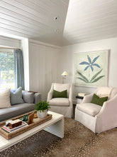 Load image into Gallery viewer, 49.5” x 49.5” on canvas “Pinstripe Floral II”
