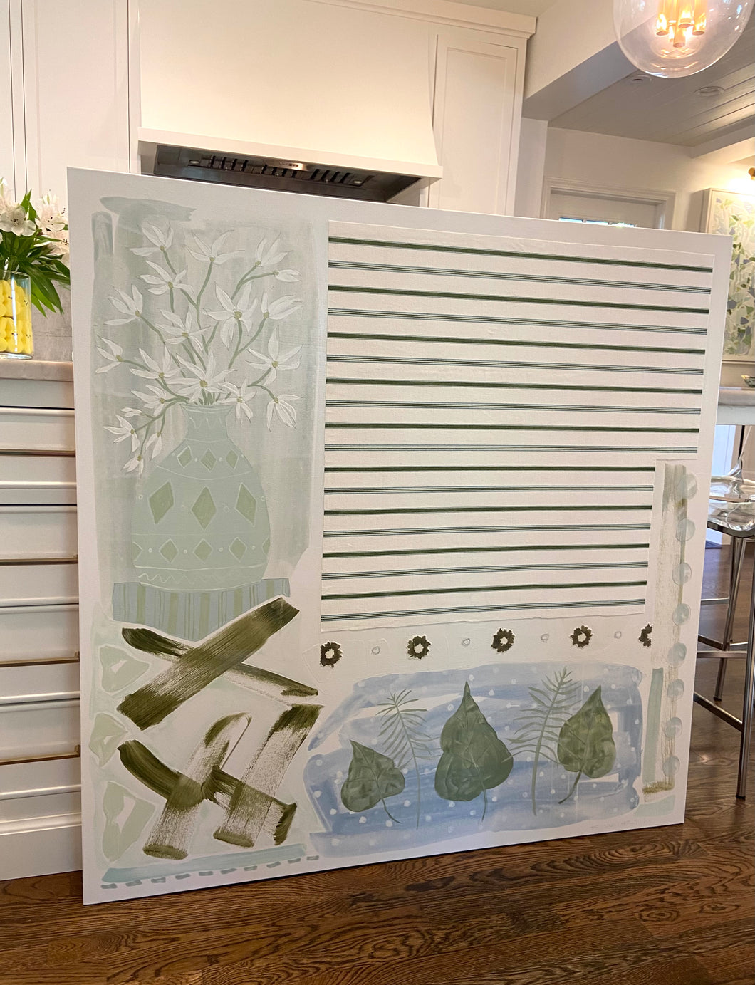 48”x48” on canvas “Pieces and Parts of the Day”