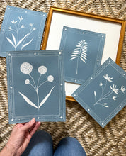Load image into Gallery viewer, 8”x10” set of 4 on blue
