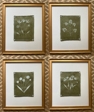 Load image into Gallery viewer, 8”x10” set of 4 on handmade olive paper

