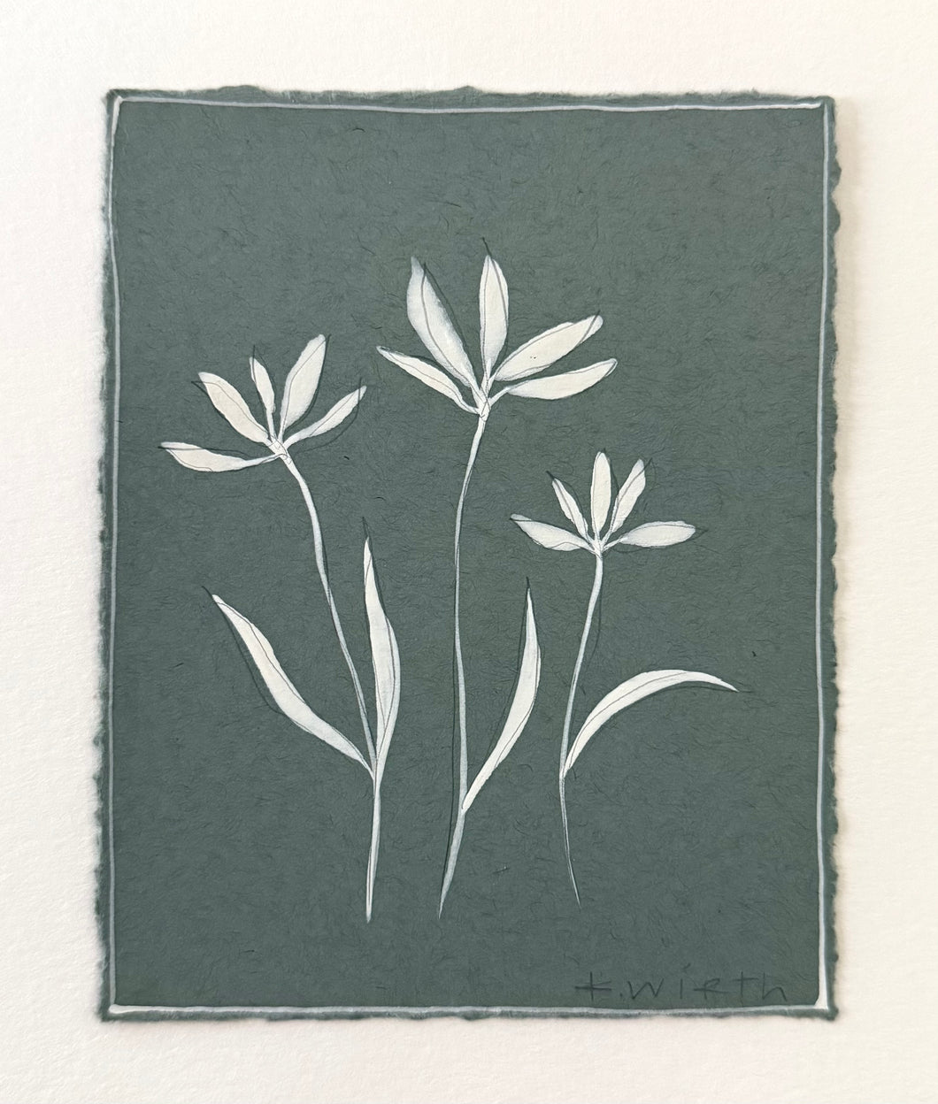 4.5”x6” floral on paper