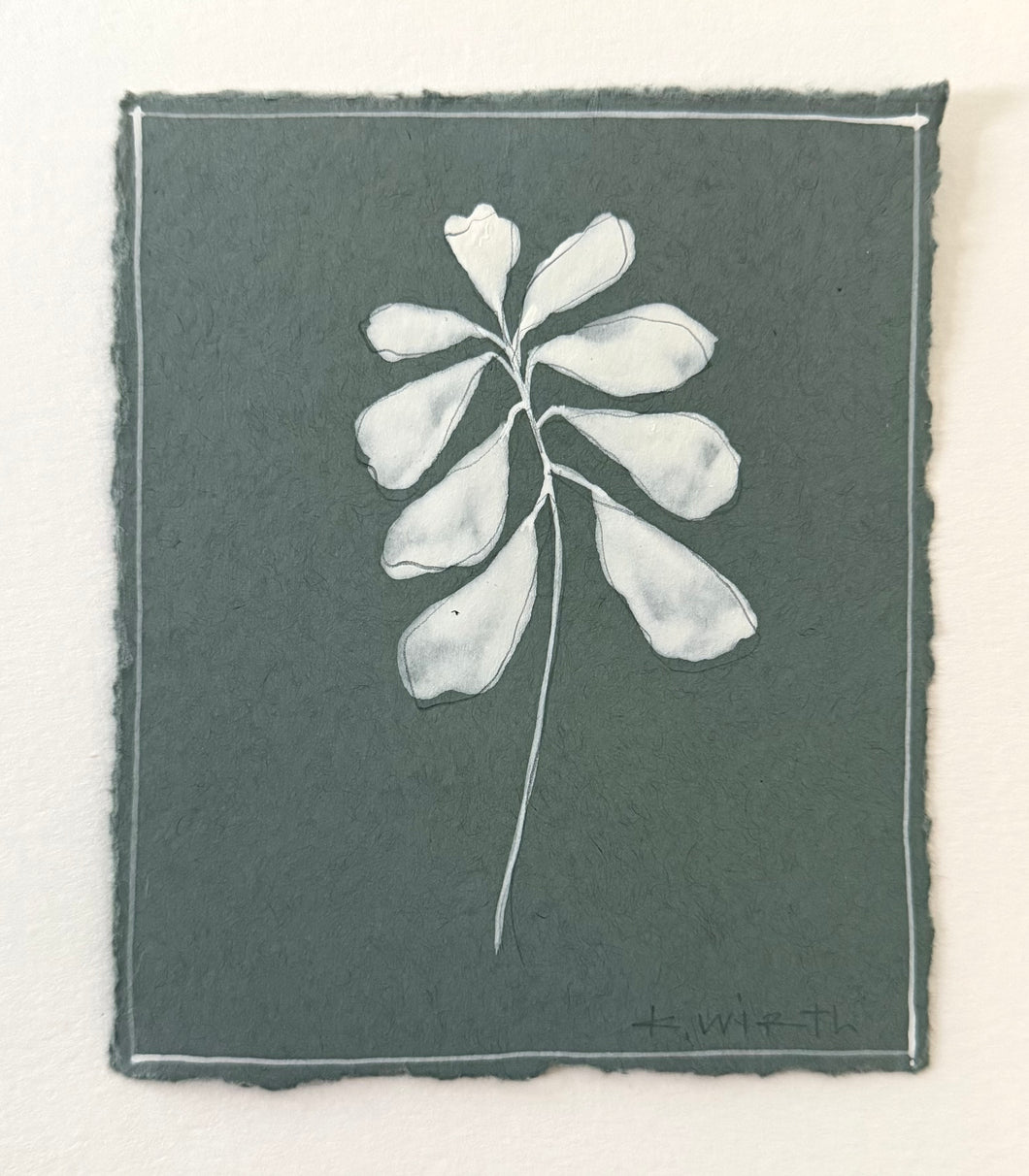 4.5”x5.5” floral on paper