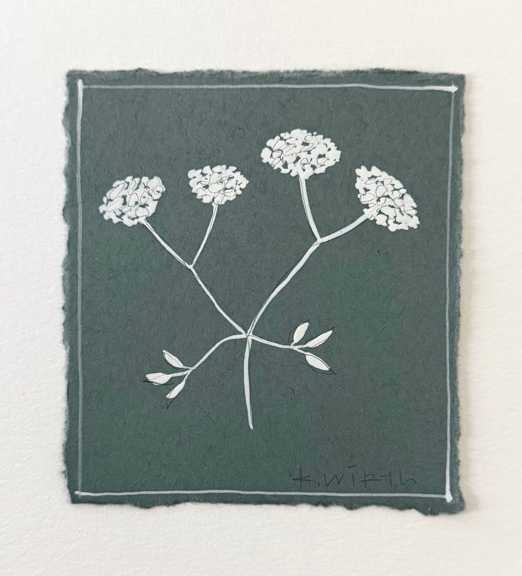 4”x4.5” floral on paper